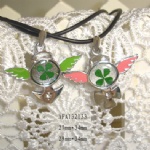 alloy lucky clover lovers necklaceAFA132133