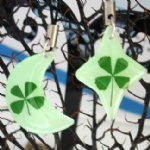 luminous lucky clover couple mobile phone strap AGC205