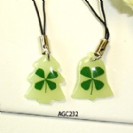 luminous lucky clover couple mobile phone strap AGC2321