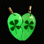 luminous lucky clover couple mobile phone strap AGC237