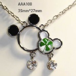 four leaf clover necklace   micky mouse AAA108